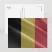 Belgien - Flag Wave - Postkarte (Vorne/Hinten)