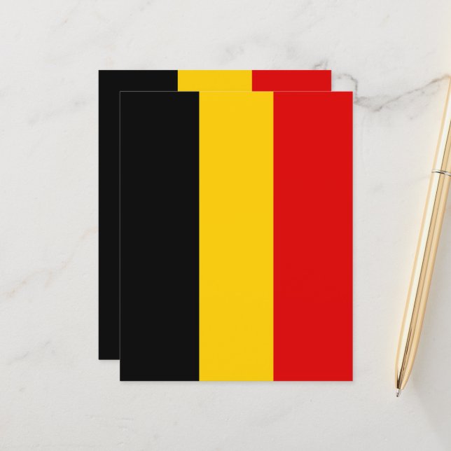 Belgien-Flagge (Vorderseite/Rückseite Beispiel)