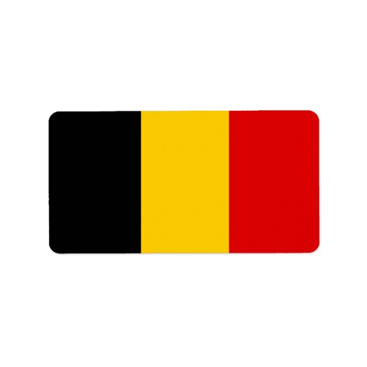 Belgien-Flagge Adressaufkleber (Vorne)