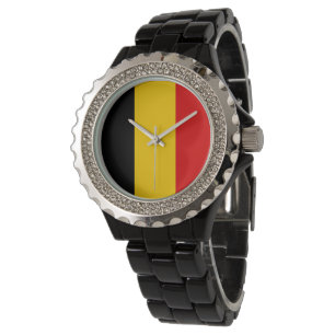 Belgien-Flagge Armbanduhr