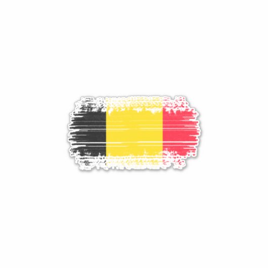 Belgien-Flagge Aufkleber (Vorderseite)