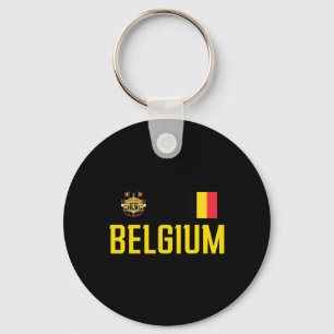 Belgien-Flagge Belgien Fußball-Fan Männer Frauen  Schlüsselanhänger