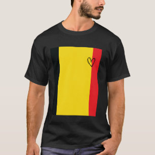 Belgien-Flagge Belgier Herz Stolz Erbe National T-Shirt