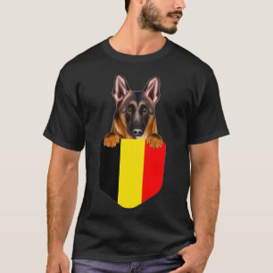 Belgien Flagge Belgischer Tervuren Hund In Tasche T-Shirt