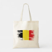 Belgien Flagge Brush Art Tragetasche (Rückseite)