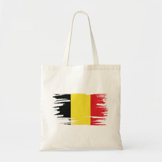 Belgien Flagge Brush Art Tragetasche (Vorne)