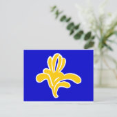 Belgien - Flagge Brüssel Postkarte (Stehend Vorderseite)