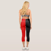 Belgien-Flagge Capri Leggings (Rückseite)