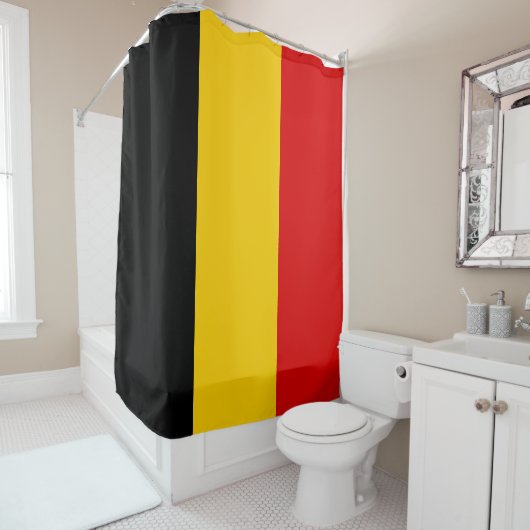 Belgien-Flagge Duschvorhang (Beispiel)