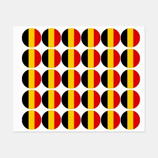 Belgien-Flagge Etiketten (Blatt)