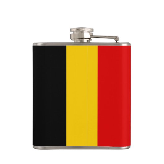 Belgien-Flagge Flachmann (Rückseite)