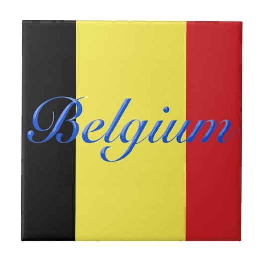 Belgien-Flagge Fliese (Vorderseite)
