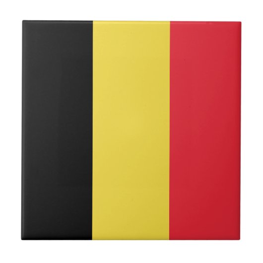 Belgien-Flagge Fliese (Vorderseite)