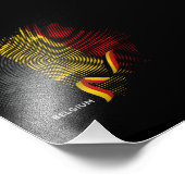 Belgien-Flagge Fotodruck (Ecke)