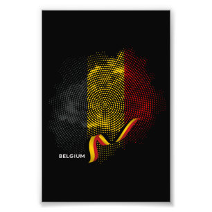 Belgien-Flagge Fotodruck