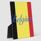 Belgien-Flagge Fotoplatte (Seite)
