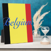 Belgien-Flagge Fotoplatte (Seite)