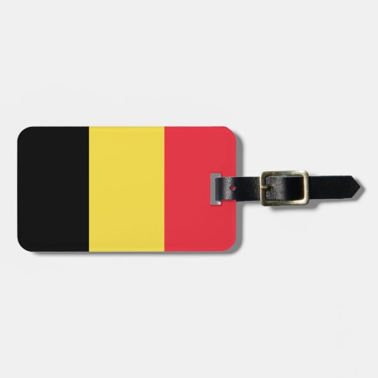 Belgien-Flagge Gepäckanhänger (Vorderseite horizontal)