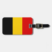 Belgien-Flagge Gepäckanhänger (Vorderseite horizontal)