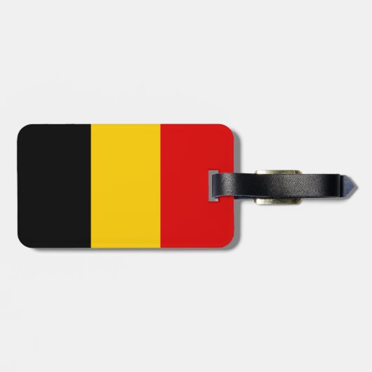 Belgien-Flagge Gepäckanhänger (Rückseite horizontal)
