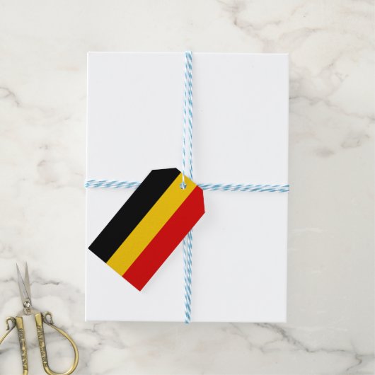 Belgien-Flagge Geschenkanhänger (Mit Garn)