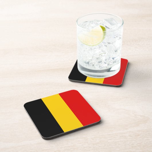 Belgien-Flagge Getränkeuntersetzer (Rechte Seite)