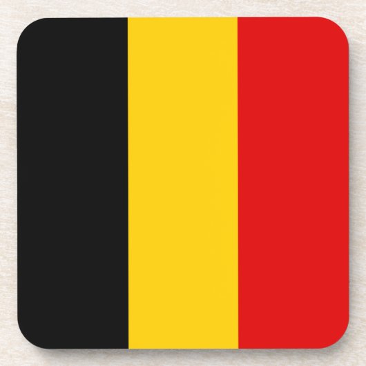 Belgien-Flagge Getränkeuntersetzer (Vorderseite)