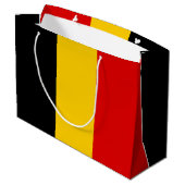 Belgien-Flagge Große Geschenktüte (Rückseite Schrägansicht)
