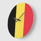 Belgien-Flagge Große Wanduhr (Winkel)