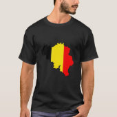 Belgien Flagge in Belgien Kontur Belgien T-Shirt (Vorderseite)