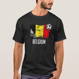 Belgien Flagge Jersey Belgische Fußballmannschaft T-Shirt