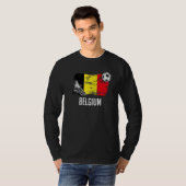 Belgien Flagge Jersey Belgische Fußballmannschaft  T-Shirt (Vorne ganz)