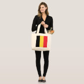 Belgien-Flagge Jumbo Stoffbeutel (Vorderseite (Model))