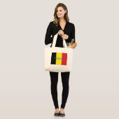 Belgien-Flagge Jumbo Stoffbeutel (Vorderseite (Model))