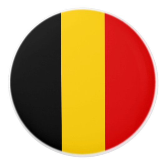 Belgien-Flagge Keramikknauf (Vorderseite)