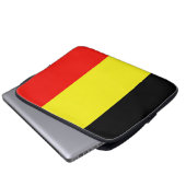Belgien-Flagge Laptopschutzhülle (Vorne Knopf)