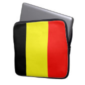 Belgien-Flagge Laptopschutzhülle (Vorderseite Links)