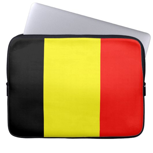 Belgien-Flagge Laptopschutzhülle (Vorderseite)