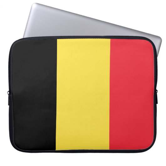 Belgien-Flagge Laptopschutzhülle (Vorderseite)