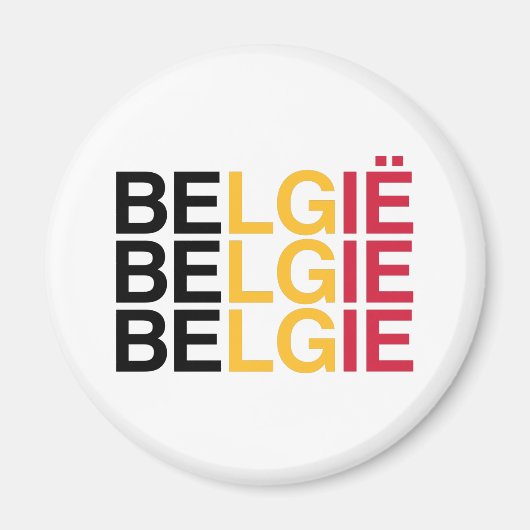 BELGIEN Flagge Magnet (Vorne)