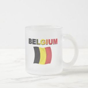 Belgien-Flagge Mattglastasse