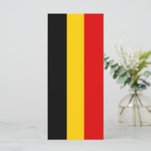 Belgien-Flagge Menükarte (Stehend Vorderseite)