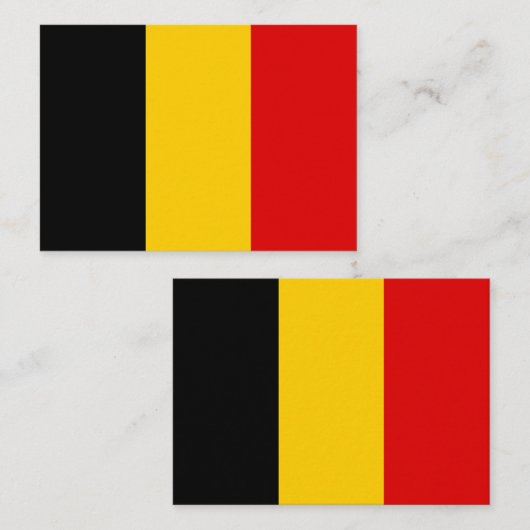 Belgien-Flagge Mitteilungskarte (Vorne/Hinten)