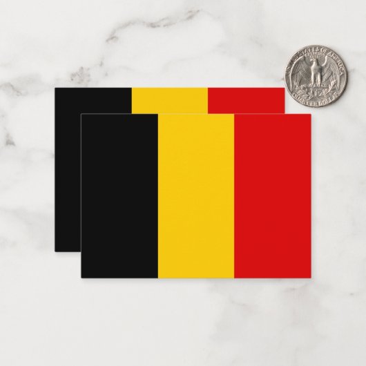 Belgien-Flagge Mitteilungskarte (Vorderseite/Rückseite Beispiel)