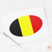 Belgien-Flagge Ovaler Aufkleber (Umschlag)