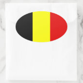 Belgien-Flagge Ovaler Aufkleber (Tasche)