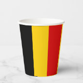 Belgien-Flagge Pappbecher (Vorderseite)