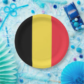 Belgien-Flagge Pappteller (Party)