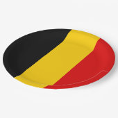 Belgien-Flagge Pappteller (Schrägansicht)