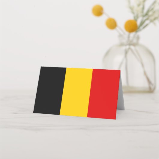 Belgien-Flagge Platzkarte (Vorderseite)
